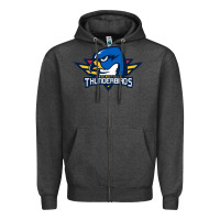 Charcoal Heather springfield thunderbirds Zipper Hoodie - ArtMosaic