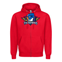 Red springfield thunderbirds Zipper Hoodie - ArtMosaic