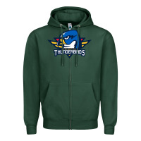 Sports Green springfield thunderbirds Zipper Hoodie - ArtMosaic