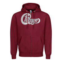 Burgundy Chicago Transit Authority Zipper Hoodie - ArtMosaic