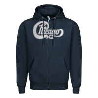 Navy Chicago Transit Authority Zipper Hoodie - ArtMosaic