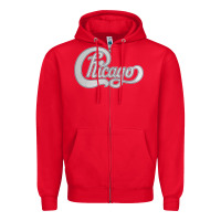 Red Chicago Transit Authority Zipper Hoodie - ArtMosaic