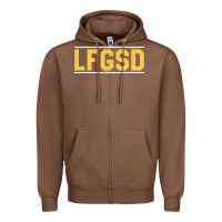 Chestnut Exclusive Brown LFGSD Official Fun Design T Shirt Zipper Hoodie - ArtMosaic