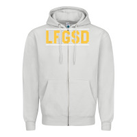 Dove Grey Exclusive Brown LFGSD Official Fun Design T Shirt Zipper Hoodie - ArtMosaic