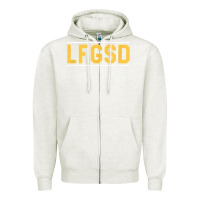 Oatmeal Heather Exclusive Brown LFGSD Official Fun Design T Shirt Zipper Hoodie - ArtMosaic