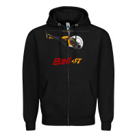 Black bell 47 helicopter Zipper Hoodie - ArtMosaic