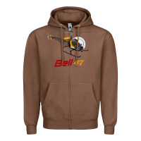 Chestnut bell 47 helicopter Zipper Hoodie - ArtMosaic