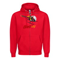 Red bell 47 helicopter Zipper Hoodie - ArtMosaic