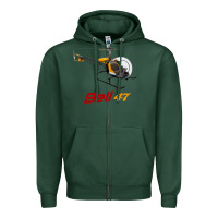 Sports Green bell 47 helicopter Zipper Hoodie - ArtMosaic
