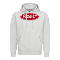 Dove Grey peterbilt truck racing vintage Zipper Hoodie - ArtMosaic