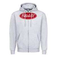 Heather Grey peterbilt truck racing vintage Zipper Hoodie - ArtMosaic