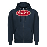 Navy peterbilt truck racing vintage Zipper Hoodie - ArtMosaic