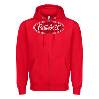 Red peterbilt truck racing vintage Zipper Hoodie - ArtMosaic