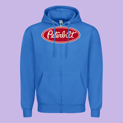 Peterbilt Truck Racing Vintage Zipper Hoodie Designed By Artmosaic