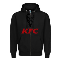 Black k.f.c-restaurant Zipper Hoodie - ArtMosaic
