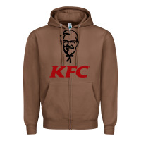 Chestnut k.f.c-restaurant Zipper Hoodie - ArtMosaic
