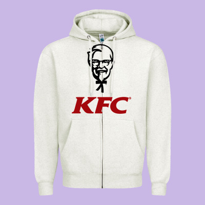 K.f.c-restaurant Zipper Hoodie Designed By Artmosaic