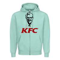 Seafoam k.f.c-restaurant Zipper Hoodie - ArtMosaic