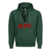 Sports Green k.f.c-restaurant Zipper Hoodie - ArtMosaic