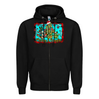 Black merry & bright Zipper Hoodie - JahusDesignShop