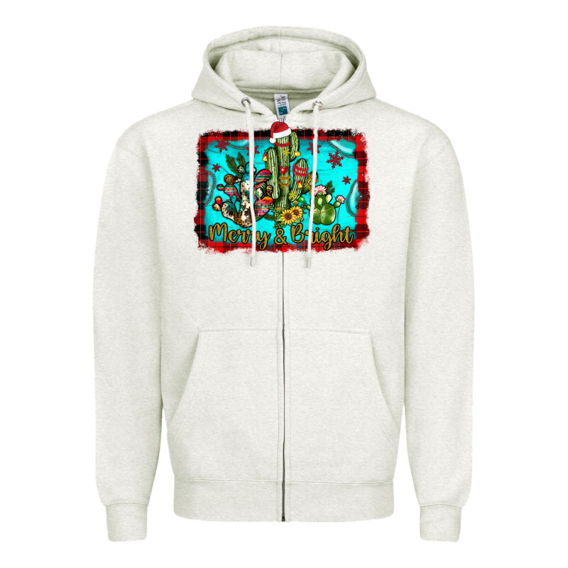 Merry & Bright Zipper Hoodie by JahusDesignShop | Teevron