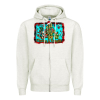 Oatmeal Heather merry & bright Zipper Hoodie - JahusDesignShop