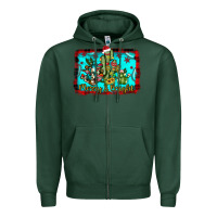Sports Green merry & bright Zipper Hoodie - JahusDesignShop