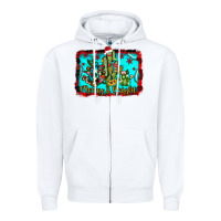 White merry & bright Zipper Hoodie - JahusDesignShop