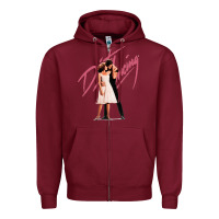 Burgundy dirty dancing   the time of my life Zipper Hoodie - ArtMosaic