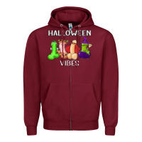 Burgundy halloween vibes dick tie dye hippie retro lazy costume Zipper Hoodie - ArtMosaic