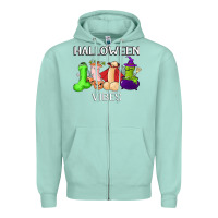 Seafoam halloween vibes dick tie dye hippie retro lazy costume Zipper Hoodie - ArtMosaic