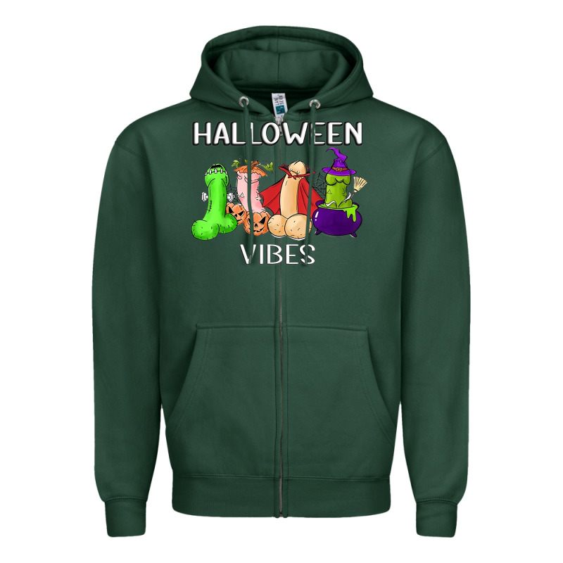 Halloween Vibes Dick Tie Dye Hippie Retro Lazy Costume Zipper Hoodie by ArtMosaic | Teevron
