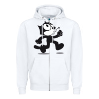 White felix the cat whistling Zipper Hoodie - ArtMosaic