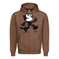 Chestnut felix the cat whistling Zipper Hoodie - ArtMosaic