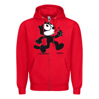 Red felix the cat whistling Zipper Hoodie - ArtMosaic