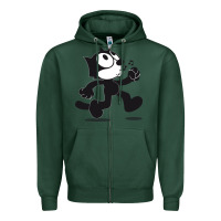 Sports Green felix the cat whistling Zipper Hoodie - ArtMosaic