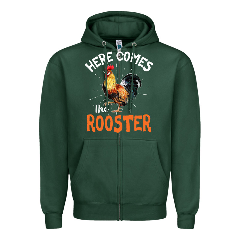 Here Comes The Rooster Shirt Chicken Lady Outfit 243 Zipper Hoodie by ArtMosaic | Teevron