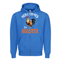 True Royal Here Comes The Rooster Shirt Chicken Lady Outfit 243 Zipper Hoodie - ArtMosaic