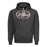 Charcoal Heather pepper Zipper Hoodie - ArtMosaic
