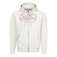 Oatmeal Heather pepper Zipper Hoodie - ArtMosaic