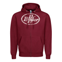 Burgundy pepper Zipper Hoodie - ArtMosaic