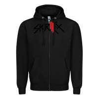 Black white skrillex Zipper Hoodie - ArtMosaic