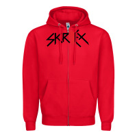 Red white skrillex Zipper Hoodie - ArtMosaic