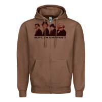 Chestnut sure i'm a marxist Zipper Hoodie - ArtMosaic