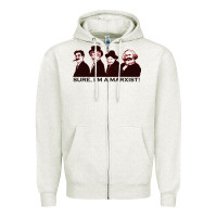 Oatmeal Heather sure i'm a marxist Zipper Hoodie - ArtMosaic