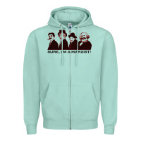 Seafoam sure i'm a marxist Zipper Hoodie - ArtMosaic