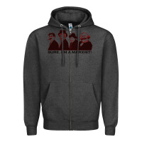 Charcoal Heather sure i'm a marxist Zipper Hoodie - ArtMosaic
