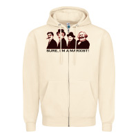 Sandshell sure i'm a marxist Zipper Hoodie - ArtMosaic