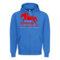 True Royal Red Pony Cafe, Funny cute horse lover Zipper Hoodie - ArtMosaic