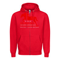 Red Red Pony Cafe, Funny cute horse lover Zipper Hoodie - ArtMosaic